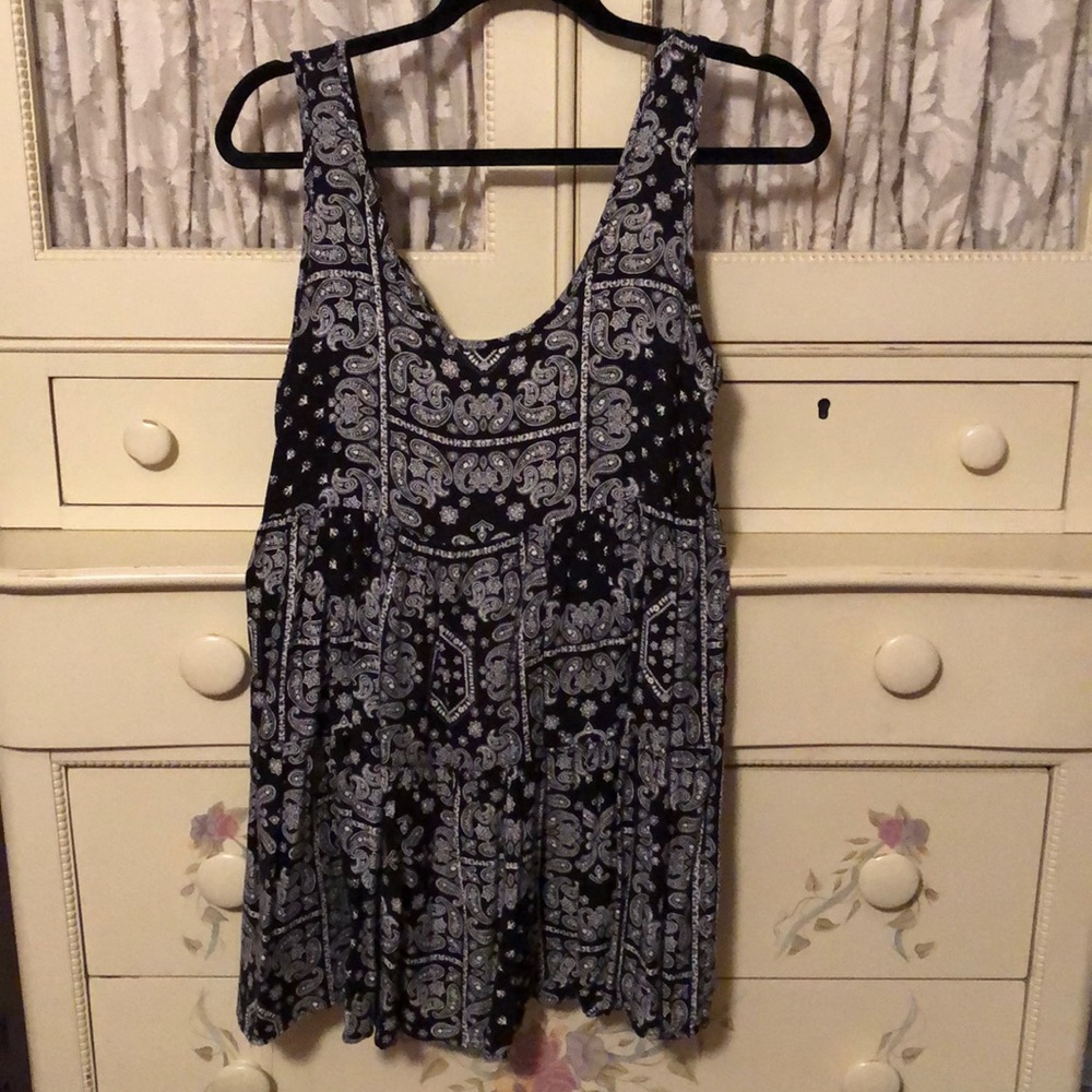 Bandana pattern mini dress
